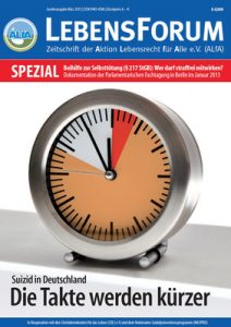 Titelblatt Lebensforum Spezial zur Suizidhilfe-Tagung 2013