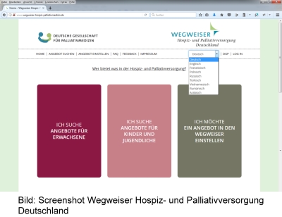Bild: Screenshot Wegweiser Hospiz- und Palliativversorgung Deutschland